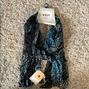 Blue and Black Fashion Scarf